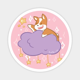 Cloud Corgi Magnet